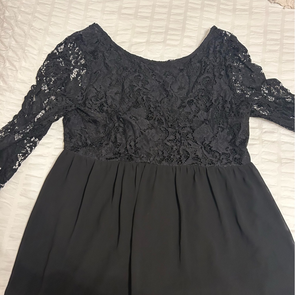 Black Lace Mini Dress